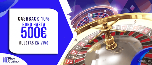 CASHBACK 10% RULETAS EN VIVO